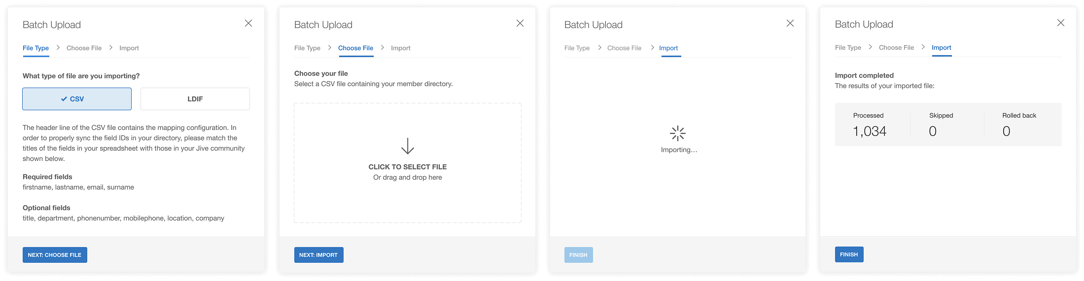 Jive Admin - Batch Import